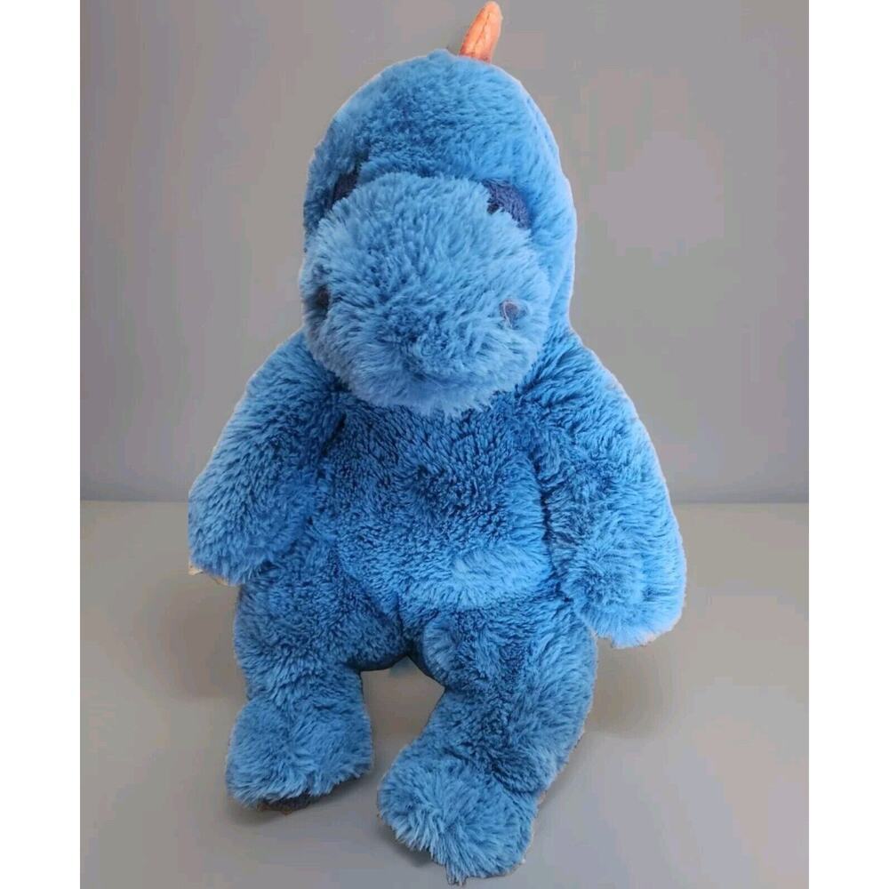 Aurora Droopy Eyes Blue‎ Dragon 12” Bean Plush Toy Dinosaur Teeth Out
